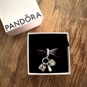 pandora baby bottle and shoes dangle charm